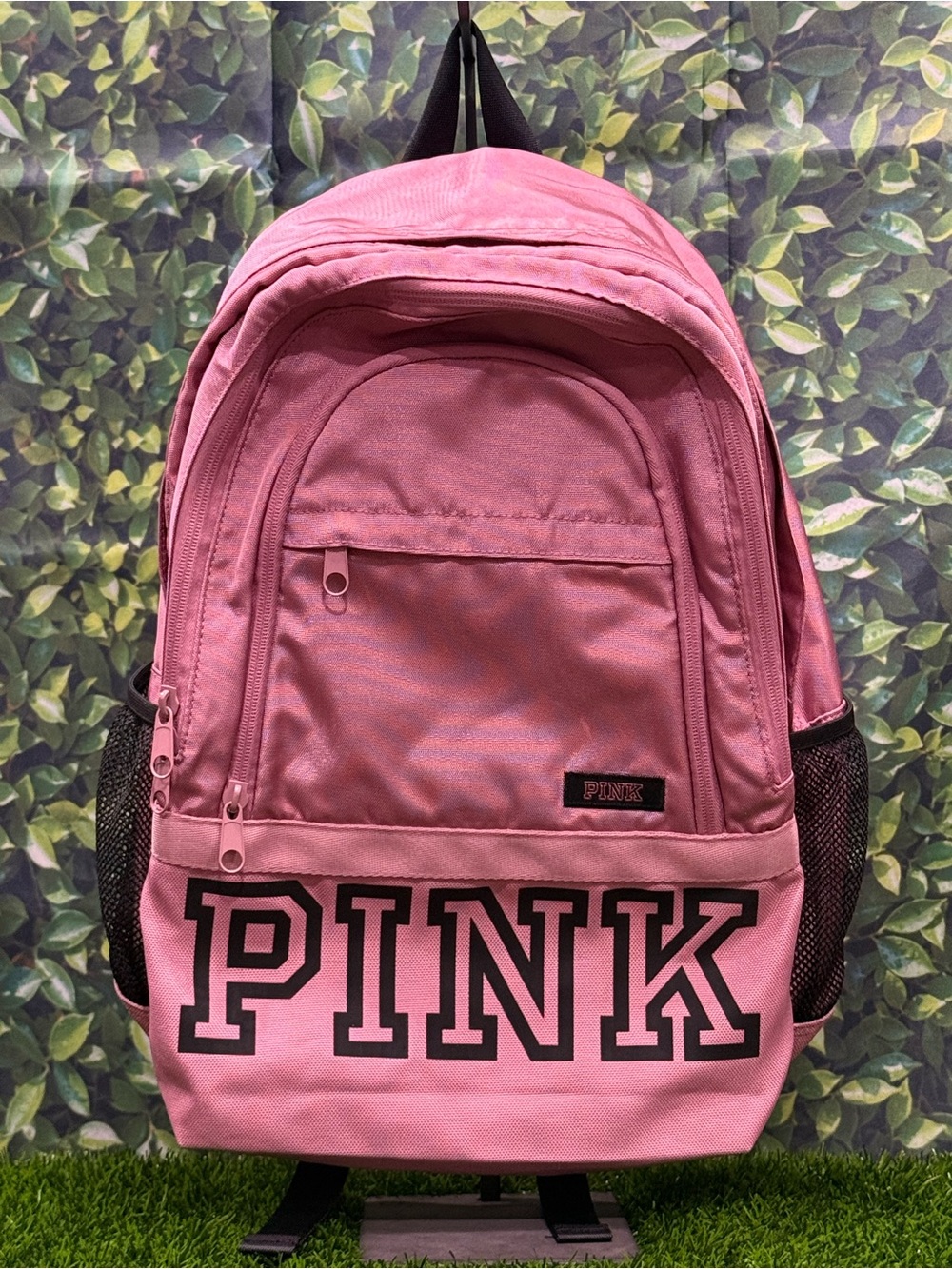 Victoria's Secret PINK Collegiate Backpack – Rose Crush Pink with Black Logo